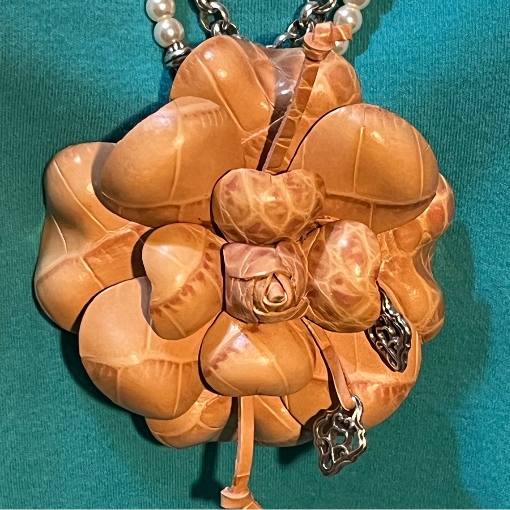 Brighton Elegant Gold and Silver Floral Necklace - Picture 2 of 7